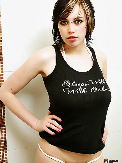 Big breasted chick enjoys