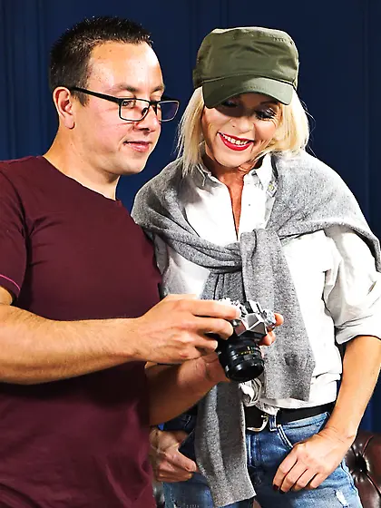 Hot blondie loves cock-sucking