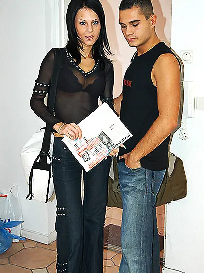 Hot brunette babe Brenda Black lets her lover strip her clothes