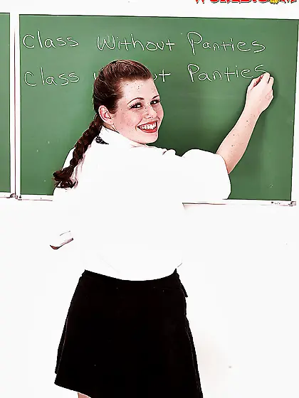 Saggy tits schoolgirl