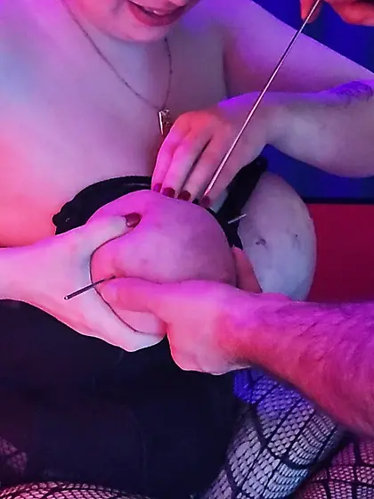 Another hot tit skewering session.