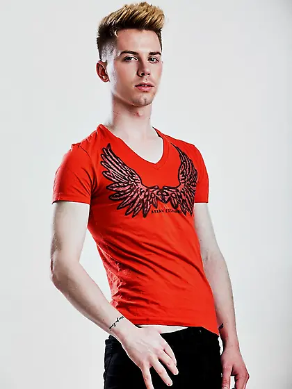 Feminine gay athletic man