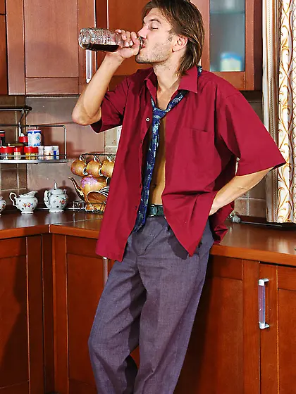 Tattooed broad licked boned