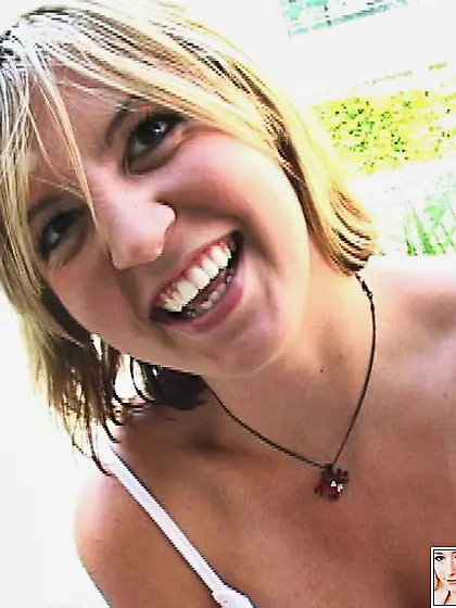 Small-titted blonde snatch stretched