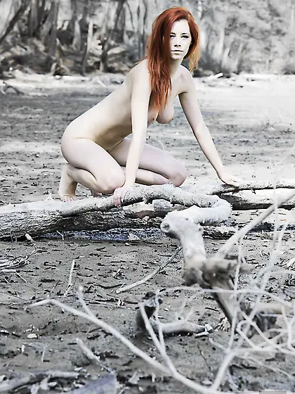 Attractive brunette Gabrielle Lupin with great boobs and hot ass