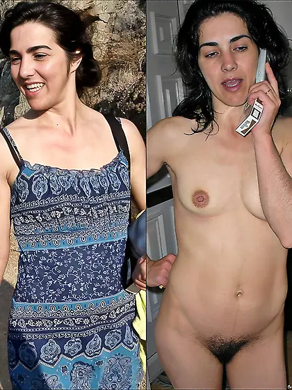 Dressed and undressed amateur milf