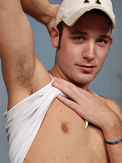 Hot dude shows camera