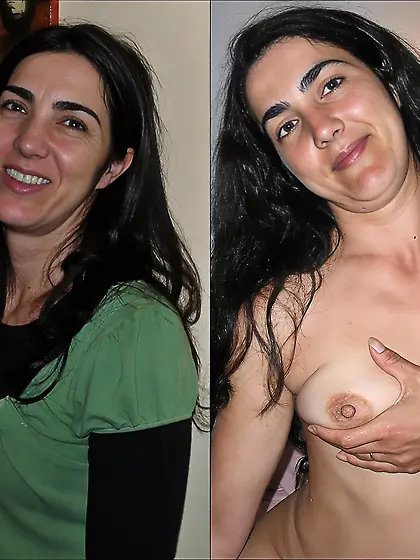 Dressed and undressed amateur milf