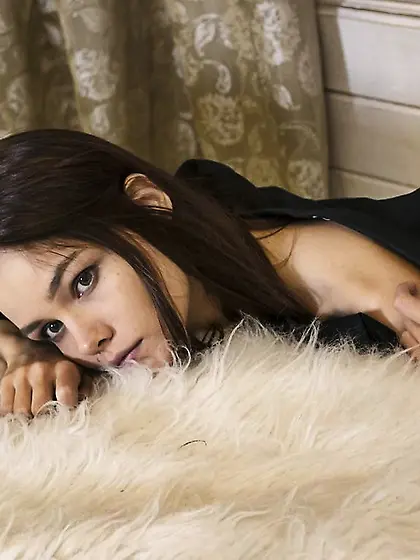 White teen black hair