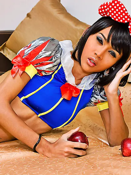 Playful ladyboy in explicit fairy tale