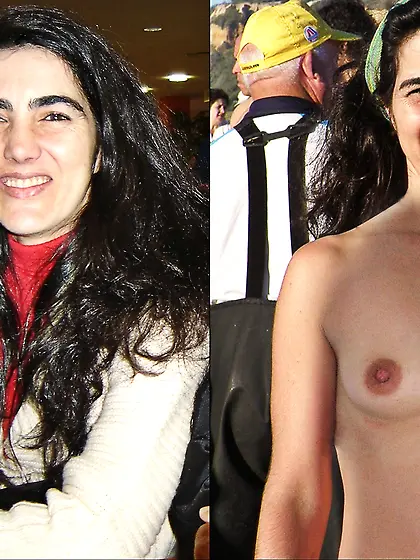 Dressed and undressed amateur milf