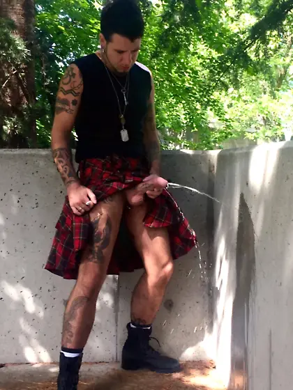 Bastard Pissing In Public!