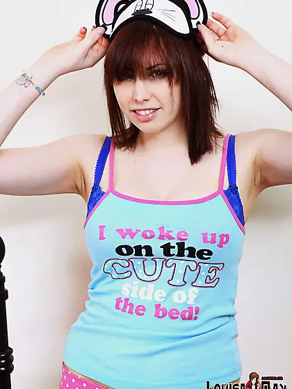 Chick wearing sleeping mask