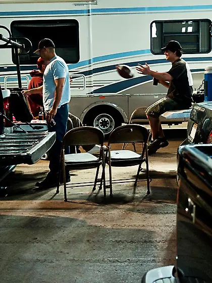 Big-chested tranny services stud