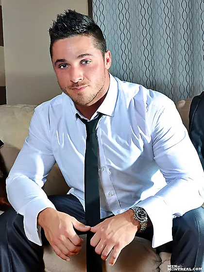 Beautifully chiseled hunk strips