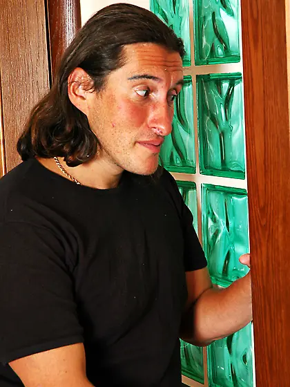 Spotted shower blonde girl