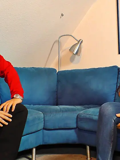 German MILF Maria H with tattooed belly enjoys banging with man