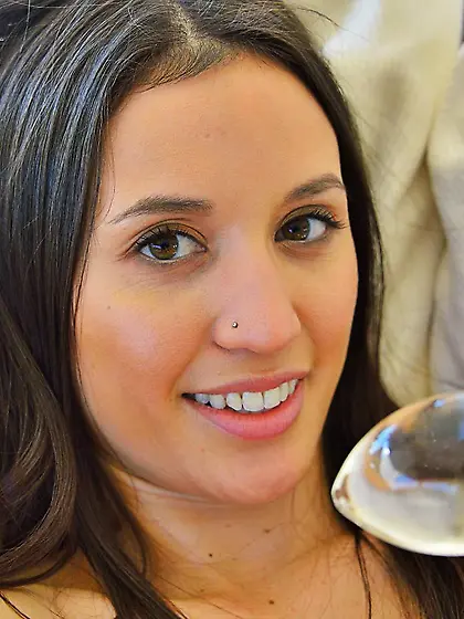 Salacious brunette slut Aubrey FTV is slowly pounding the sex to