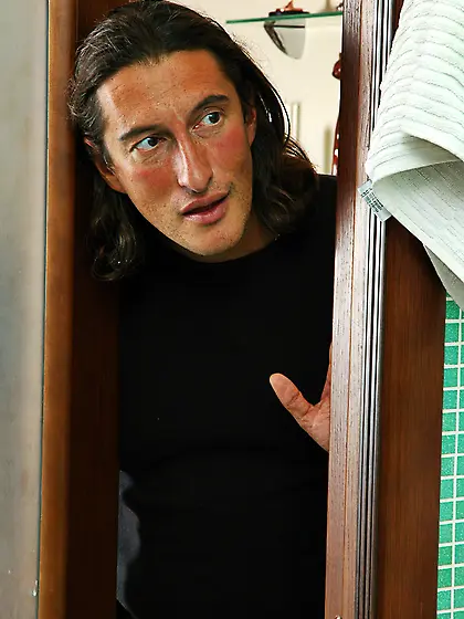 Spotted shower blonde girl