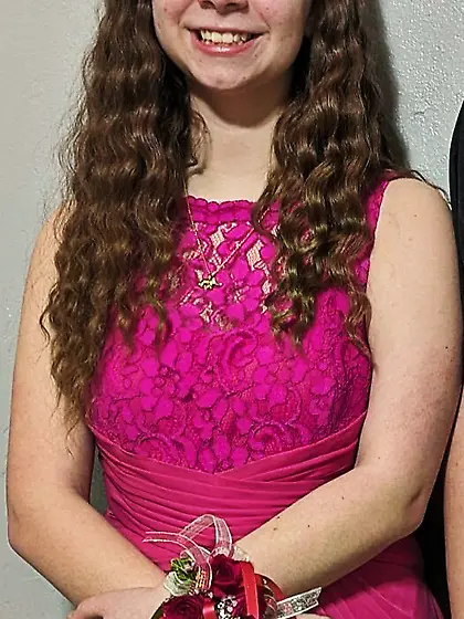 Teen girl at prom