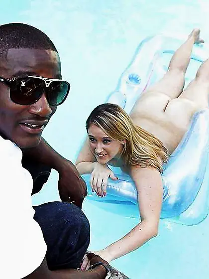 106 Multiracial duo naked on the beach