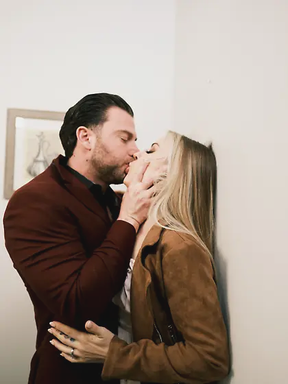 Anna Claire Clouds gets fucked in standing position after giving