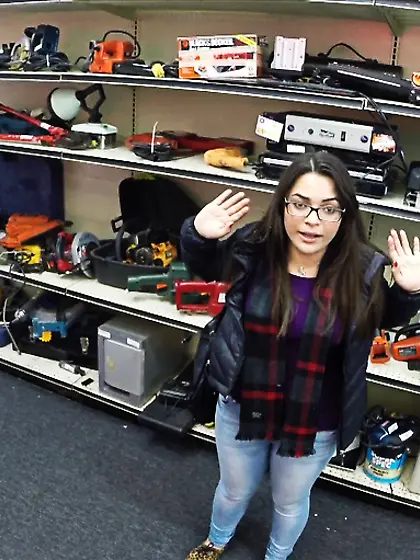 Chubby latina teen glasses