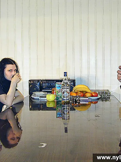 Pantyhose foursome orgy of blonde and brunette girls