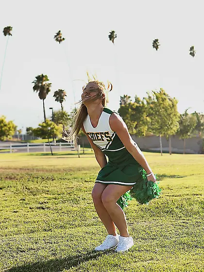 Blonde hardcore cheerleaders