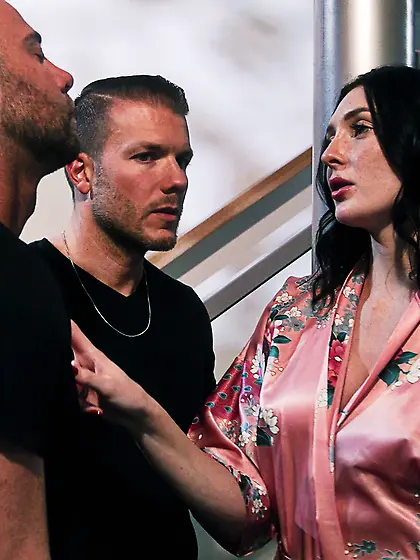 Tattooed hussy Charlotte Sins gets fucked hard in bed