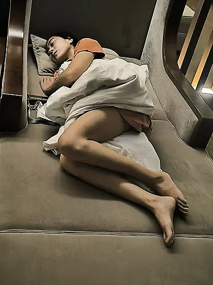 Feet at a hot spring rest area