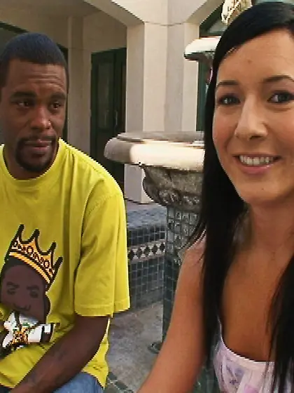 Brunette bitch swallows black