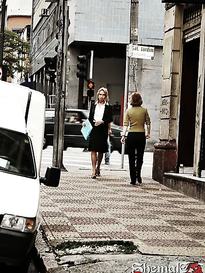 Carla checking a hired worker