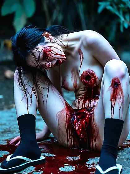 Kunoichi Gunshot Gore