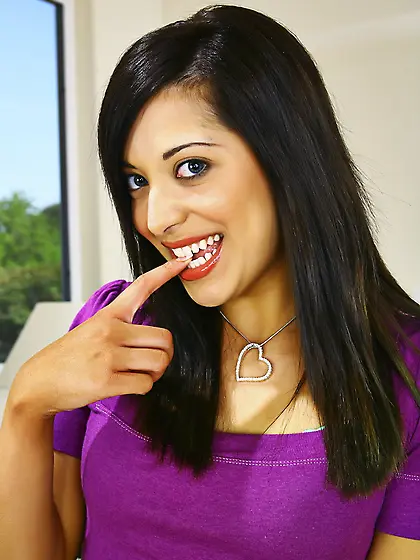 Brunette teen Audrianna Angel is willing to demonstrate her nice