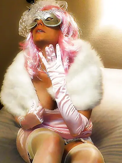 Video stills Dolled up pink satin