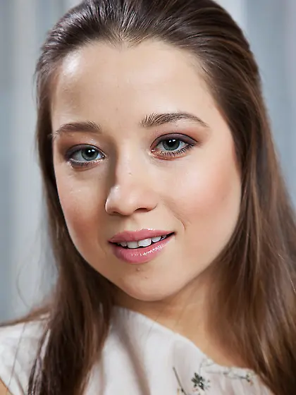 Naughty teen peels off sexy dress in order to show her trimmed s