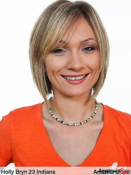 The kinky big titted milf Holly Bryn jumping up and down the roc