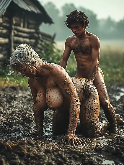 Working the field in Medieval times with Mom