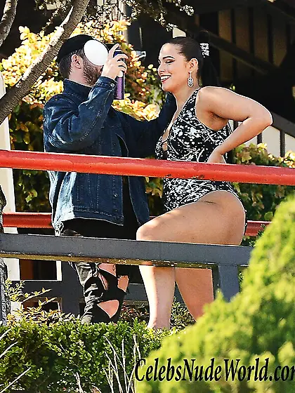 Ashley Graham Sexy Backstage Photos