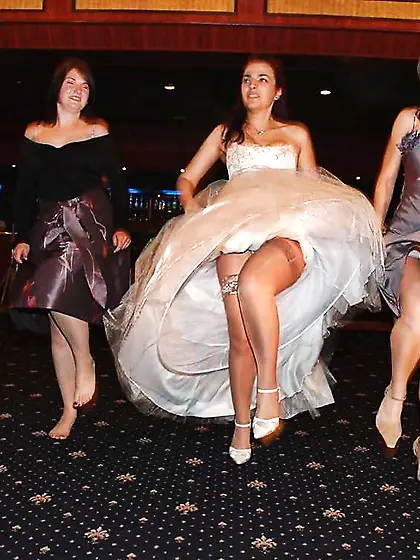 Wedding day upskirts