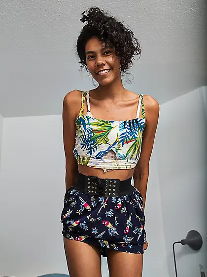 Skinny chick decides to be all kinky,  playful because she can