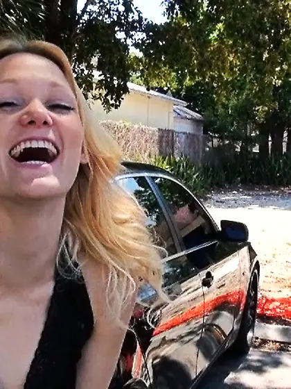 Naughty blonde teen with delicious cunt and dick sucking lips sh