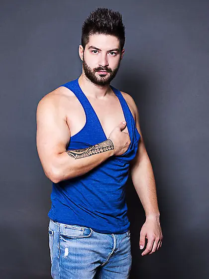 White gay garyrider striptease