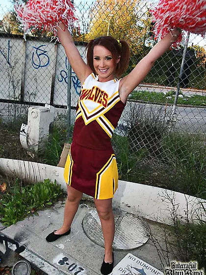 Naughty teenager Tweety Valentine stays on knees before ebony co