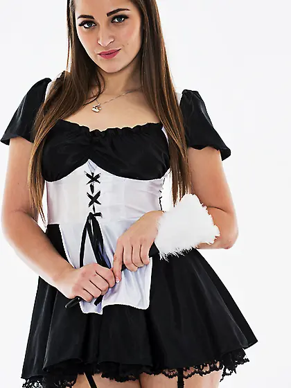 Alluring darling in sexy lingerie seduces her horny boss and get