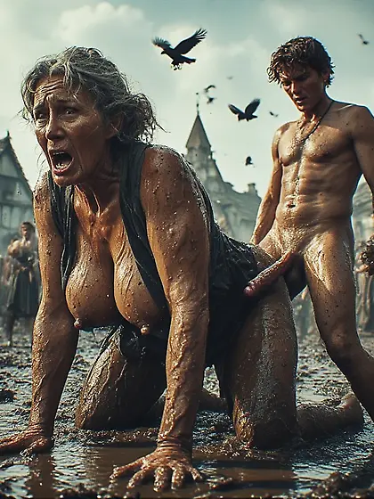 Working the field in Medieval times with Mom