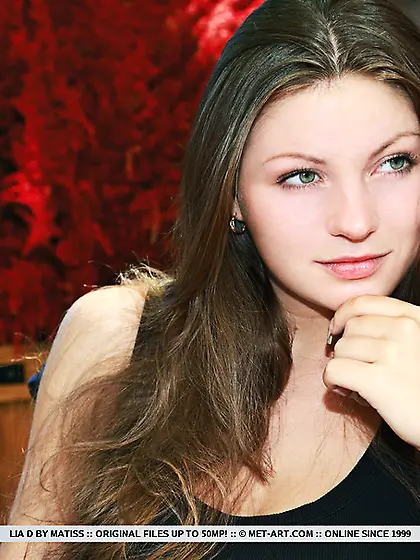 Beautiful young brunette bouncy