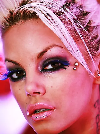 British huge boobs latex blonde