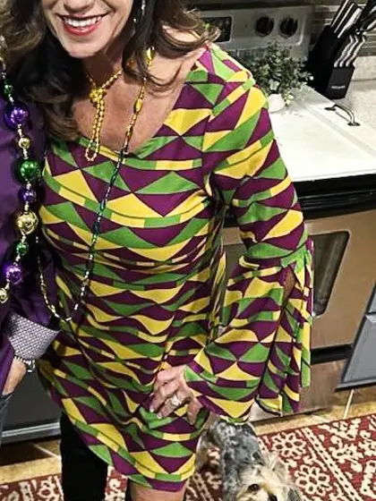 Rhonda roots for her team with her tits out